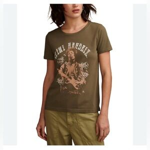 Lucky brand Jimi Hendrix tee embroidered EUC